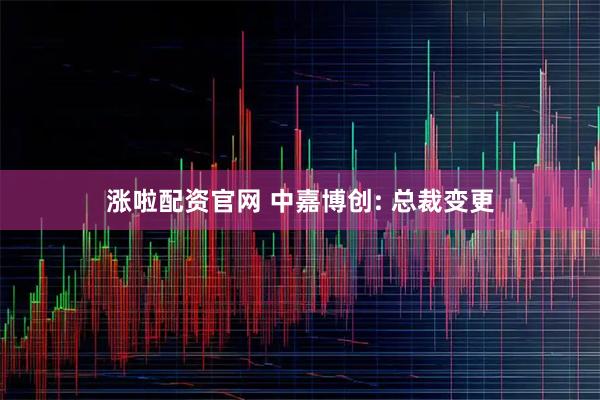 涨啦配资官网 中嘉博创: 总裁变更